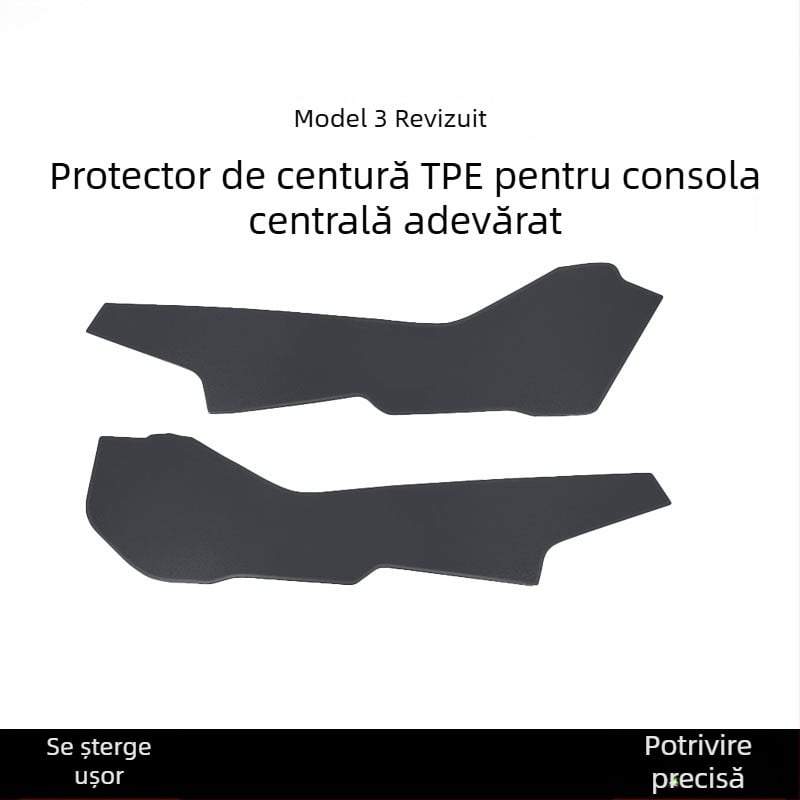 Protecție pentru consola centrală – plăcuță laterală pentru Tesla Model 3/Y (kick pad) – toate sezoanele, TPE, cod YS-01
