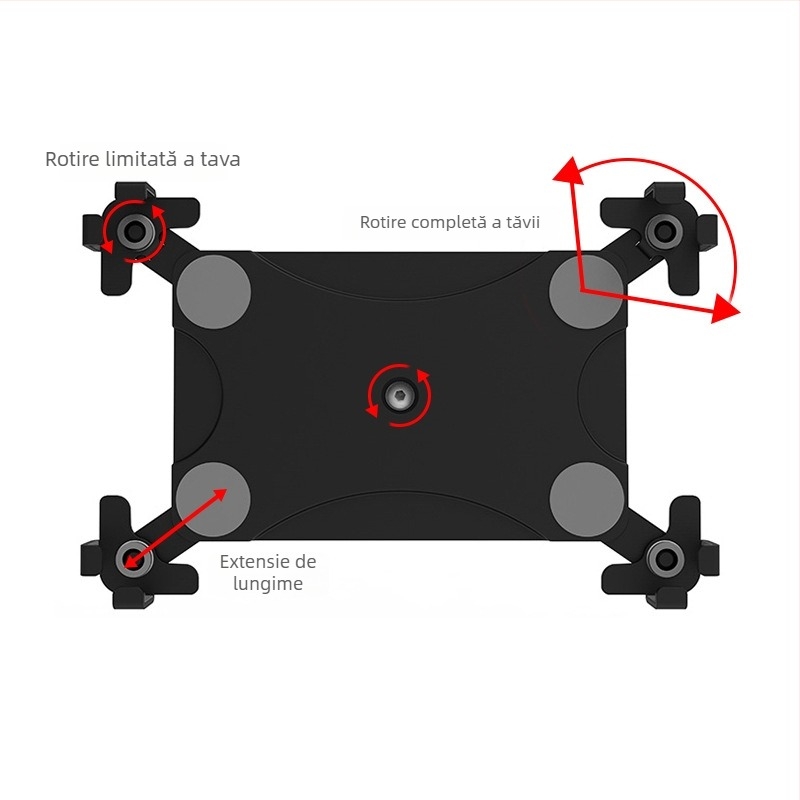 Suport pentru tabletă din aliaj de aluminiu, montat pe perete, anti-furt, rotativ, pentru iPad și dispozitive Apple (AT100)