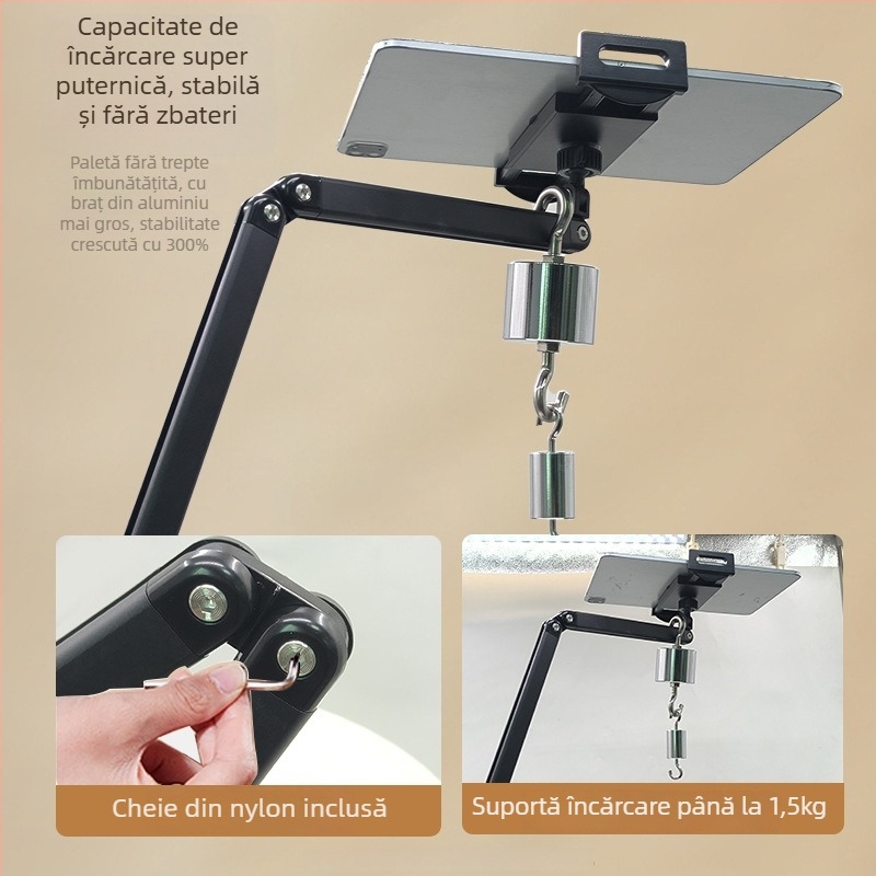 Suport rotativ pentru tabletă, model Bx-n07c2, compatibil universal cu iPad/iPhone, greutate 0,8 kg.