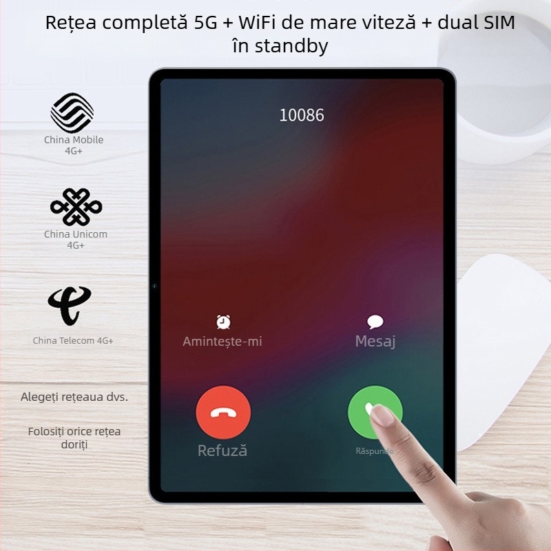 Tableta Android 5G cu SSD 500GB, ecran IPS Retina, procesor octa-core (5G+Wi‑Fi, Android, octa-core, 500GB SSD, IPS Retina)