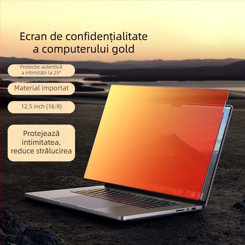 Protecție a ecranului pentru confidențialitate pentru laptopuri, desktopuri și tablete | PET material | 25° Antispionaj | Clip-On