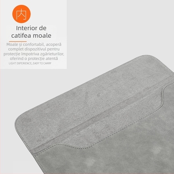 Husă de protecție pentru notebook cu închidere magnetică, piele PU, buzunar intern pentru laptop, rezistentă la apă și la șocuri, pentru notebook, tabletă și iPad