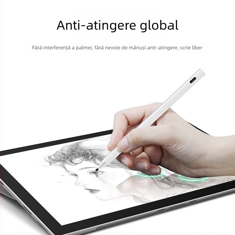 Stylus pentru Chromebook cu protocol USI 2.0, 4096 niveluri de presiune, vârf amortizant original