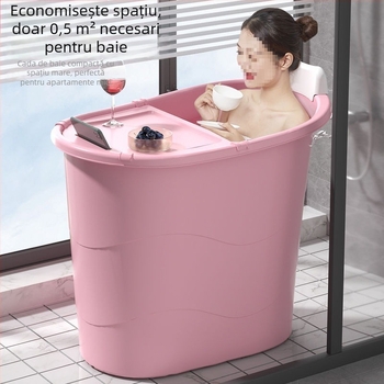 Cadă de baie din plastic pentru adulți - cadă pliabilă pentru picioare și găleată de baie pentru uz casnic