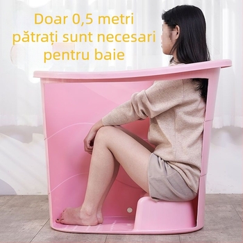Cadă de baie din plastic pentru adulți - cadă pliabilă pentru picioare și găleată de baie pentru uz casnic