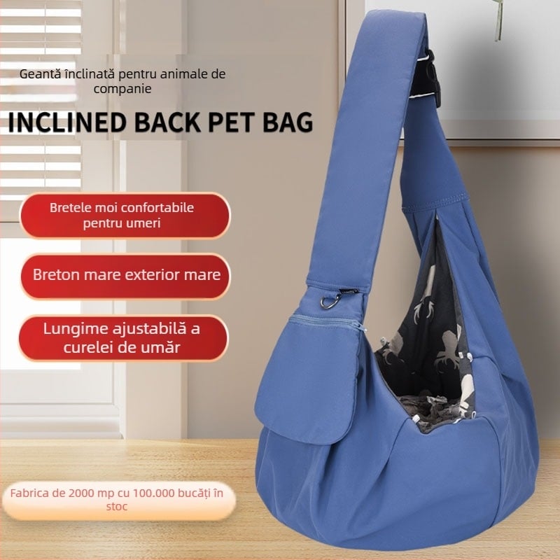 Habepet Geantă pentru animale din polyester, crossbody pentru pisici și câini, capacitate 7,5 kg, construcție moale
