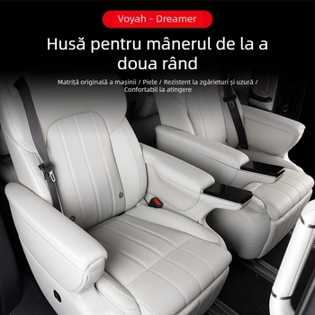 Husă pentru cotiera din interiorul mașinii, pentru rândul mijlociu, piele naturală, carcasă recondiționată, impermeabilă, compatibil cu Lantu Dreamer