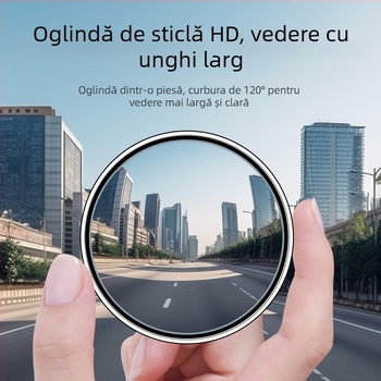 Oglindă retrovizoare rotundă – oglindă auxiliară, Jiacano, compatibilă cu Nissan Sylphy, Teana, Qashqai, Tiida, X-Trail