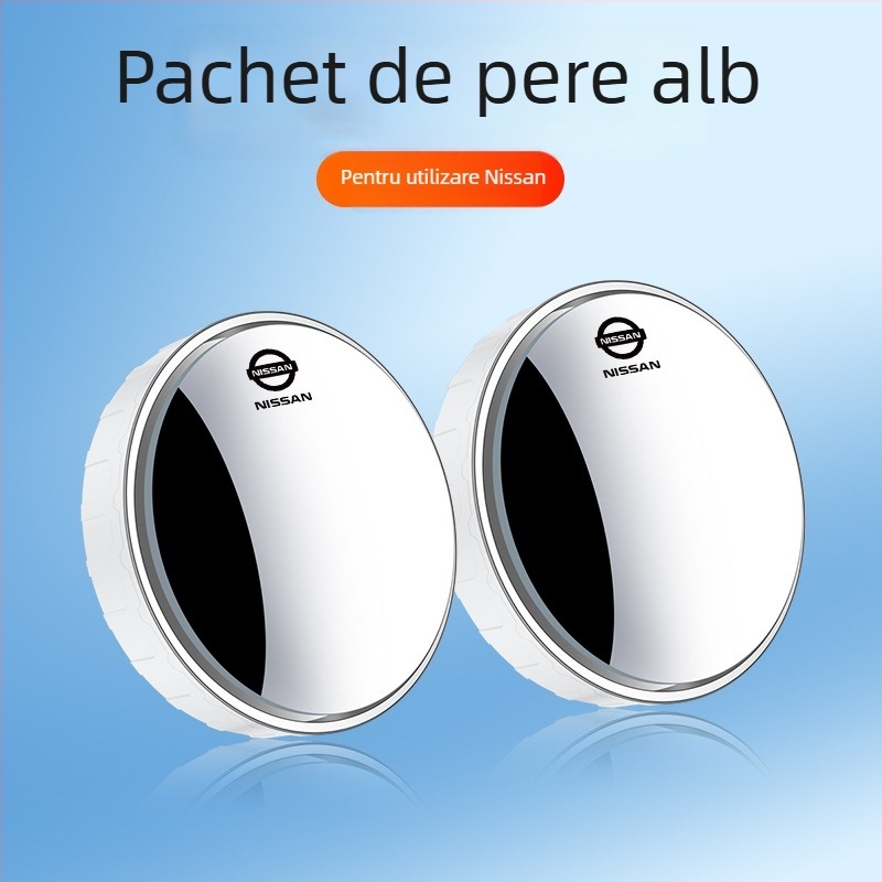 Oglindă retrovizoare rotundă – oglindă auxiliară, Jiacano, compatibilă cu Nissan Sylphy, Teana, Qashqai, Tiida, X-Trail