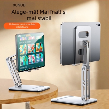 Suport pliabil pentru tabletă din aliaj de aluminiu, reglabil pe înălțime, pentru birou