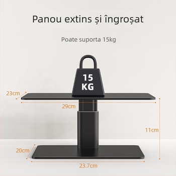 Suport monitor cu înălțare, din oțel aliat, model E6; greutate 2,59 kg; funcție de înălțare pentru birou mai sănătos