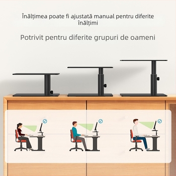 Suport monitor cu înălțare, din oțel aliat, model E6; greutate 2,59 kg; funcție de înălțare pentru birou mai sănătos