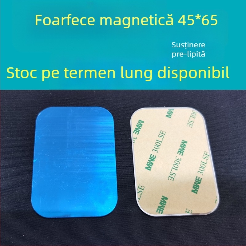 HQ3339 Suport auto pentru telefon – Placă magnetică din oțel inoxidabil cu bază adezivă, plăcuță magnetică, pentru telefoane și tablete