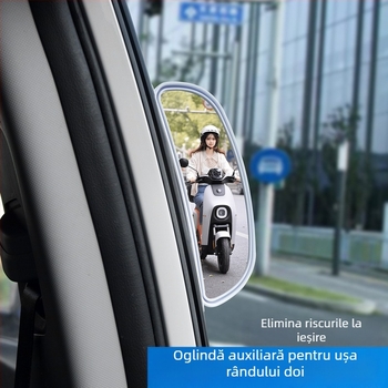 Oglindă retrovizoare pentru mașină, cu unghi larg de vizualizare, oglindă pentru unghi mort, unghi reglabil și oglindă auxiliară