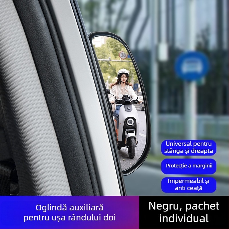 Oglindă retrovizoare pentru mașină, cu unghi larg de vizualizare, oglindă pentru unghi mort, unghi reglabil și oglindă auxiliară