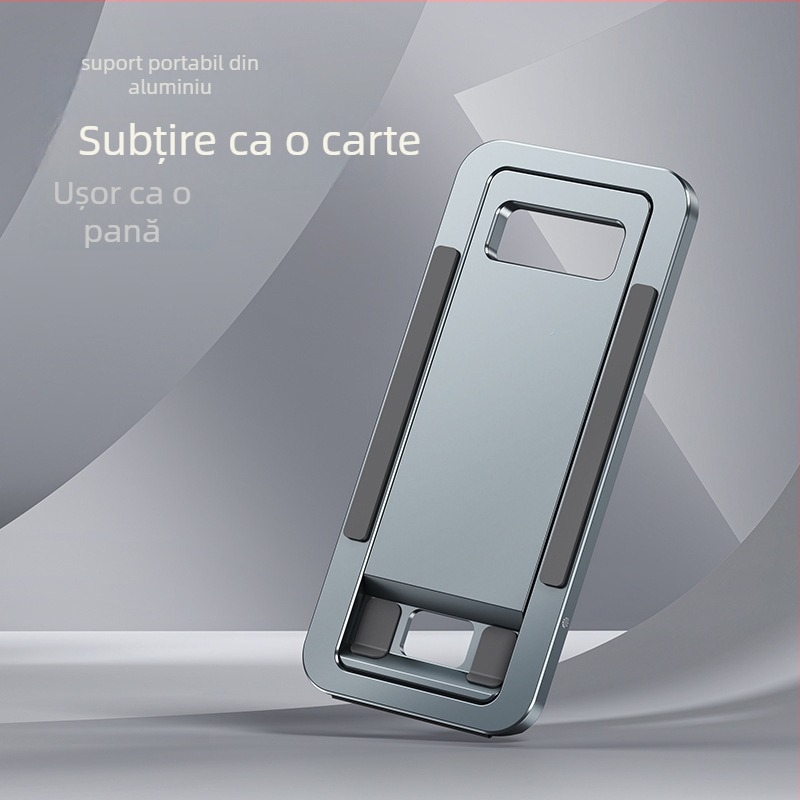 Suport de birou pentru telefon și tabletă, din aliaj de aluminiu, pliabil, portabil, reglaj continuu