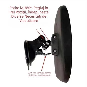 Oglindă retrovizoare pentru tractor – utilizare în interior, unghi larg, magnet puternic, montaj cu ventuză, vedere de înaltă definiție
