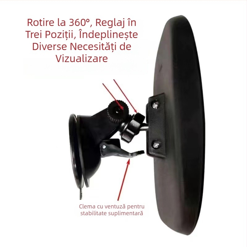 Oglindă retrovizoare pentru tractor – utilizare în interior, unghi larg, magnet puternic, montaj cu ventuză, vedere de înaltă definiție