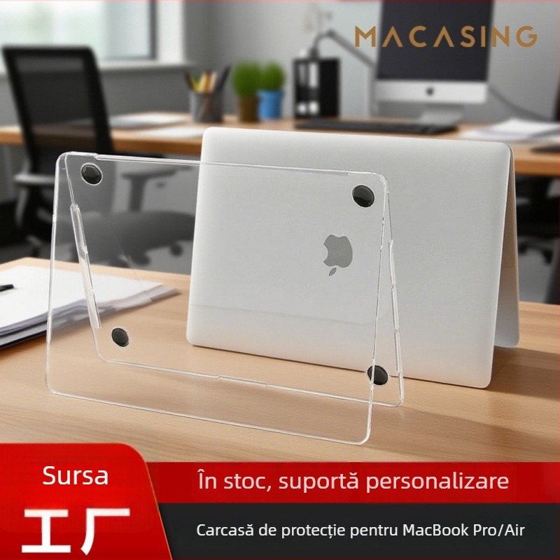 Carcasă de protecție pentru MacBook Pro 14 inch și MacBook Air — carcasă din plastic, transparentă, marca Mckesen