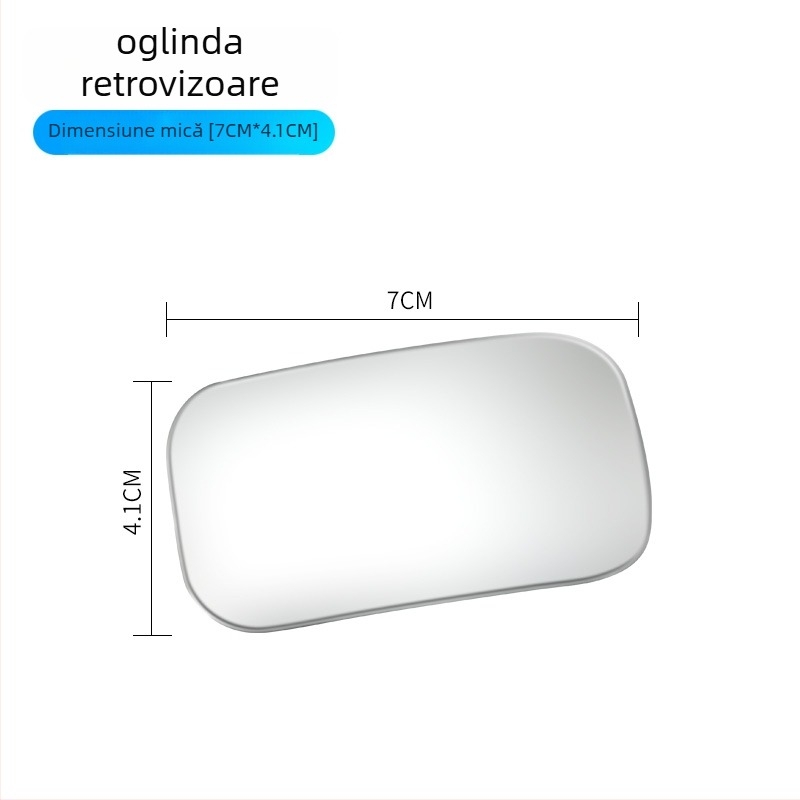 Oglindă retrovizoare auto – oglinzi auxiliare pentru unghiuri moarte, 360° unghi larg, set de două (pătrat și rotund) – ajutor pentru mersul înapoi