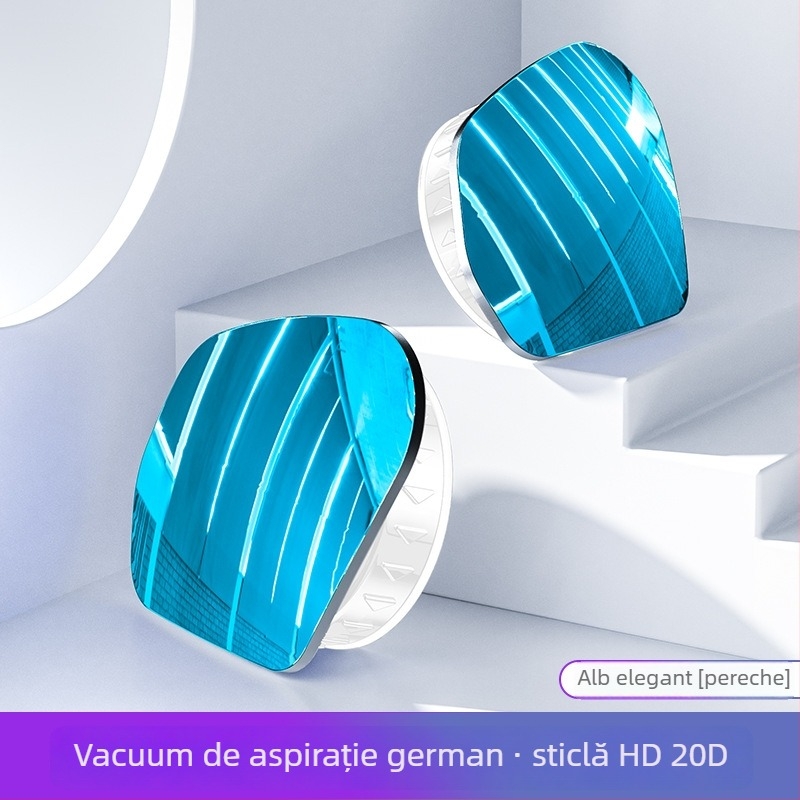 Cool Chi oglindă retrovizoare auto cu unghi larg 360° HD, design fără ramă, oglindă rotundă, ajutor pentru unghiul mort