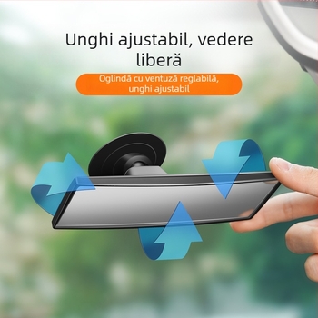 Runner Oglindă retrovizoare auto cu ventuză pentru scaun de bebeluși – observație în interior, oglindă convexă de sprijin pentru mers înapoi
