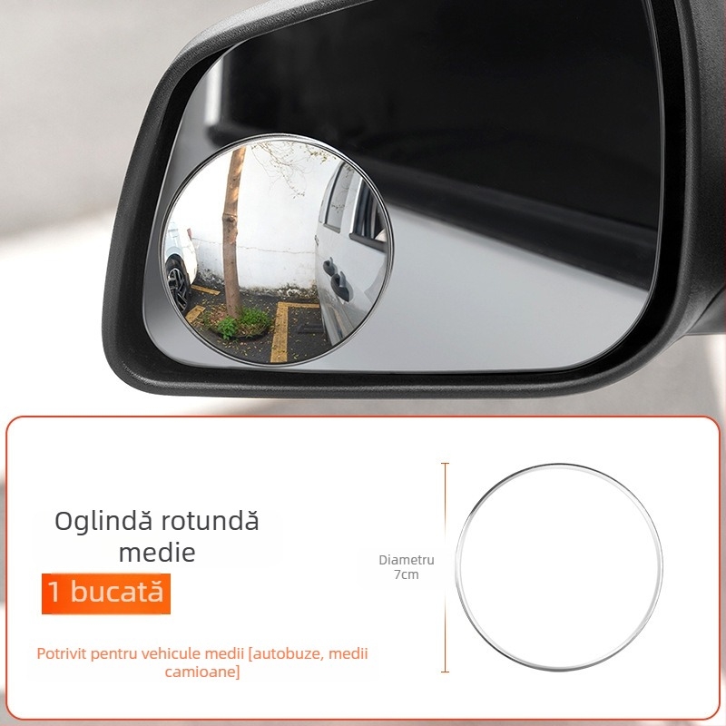 Runner Oglindă retrovizoare - Oglindă convexă rotundă, unghi larg pentru camioane mari și autobuze, ultra-subțire, HD