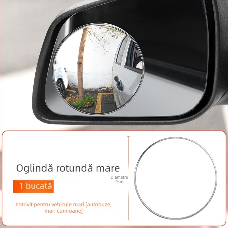 Runner Oglindă retrovizoare - Oglindă convexă rotundă, unghi larg pentru camioane mari și autobuze, ultra-subțire, HD