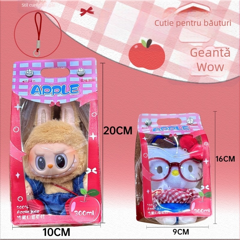 Long Lei Geantă de depozitare cu agățare – PVC cub, Multifuncțională, Stil drăguț de desene animate