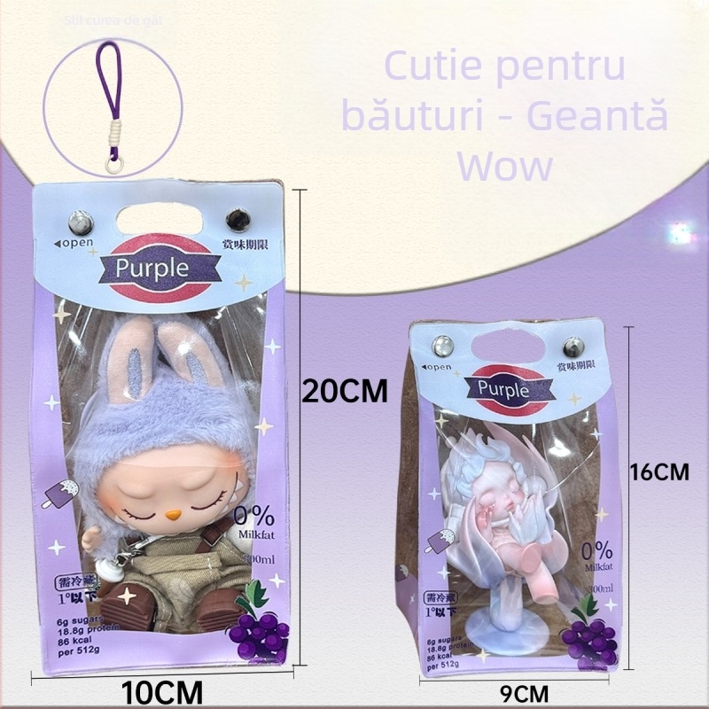 Long Lei Geantă de depozitare cu agățare – PVC cub, Multifuncțională, Stil drăguț de desene animate