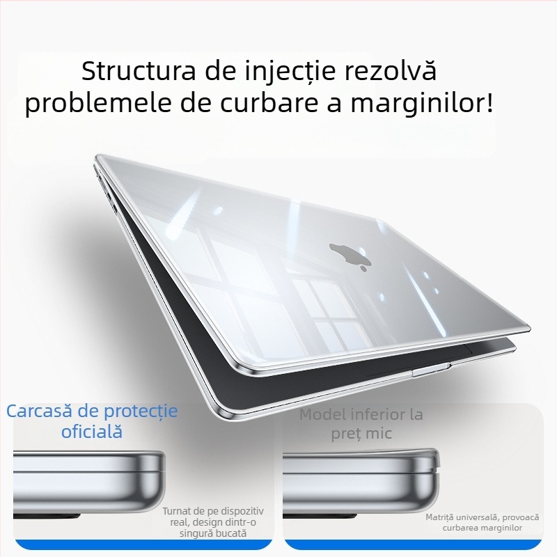 Carcasă de protecție transparentă pentru MacBook Pro de 16 și 14 inci și MacBook Air de 15 inci