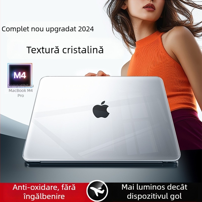 Carcasă de protecție transparentă pentru MacBook Pro de 16 și 14 inci și MacBook Air de 15 inci
