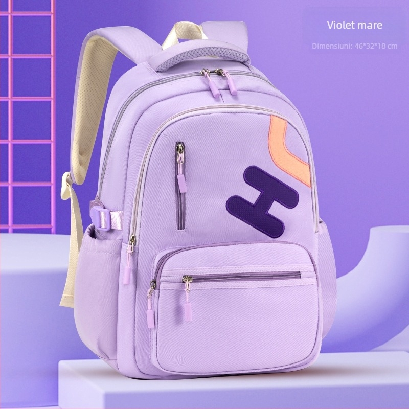 Rucsac pentru elevi 3–9 clase, capacitate mare, ultra-ușor, țesătură Oxford, respirabil și impermeabil, design modern