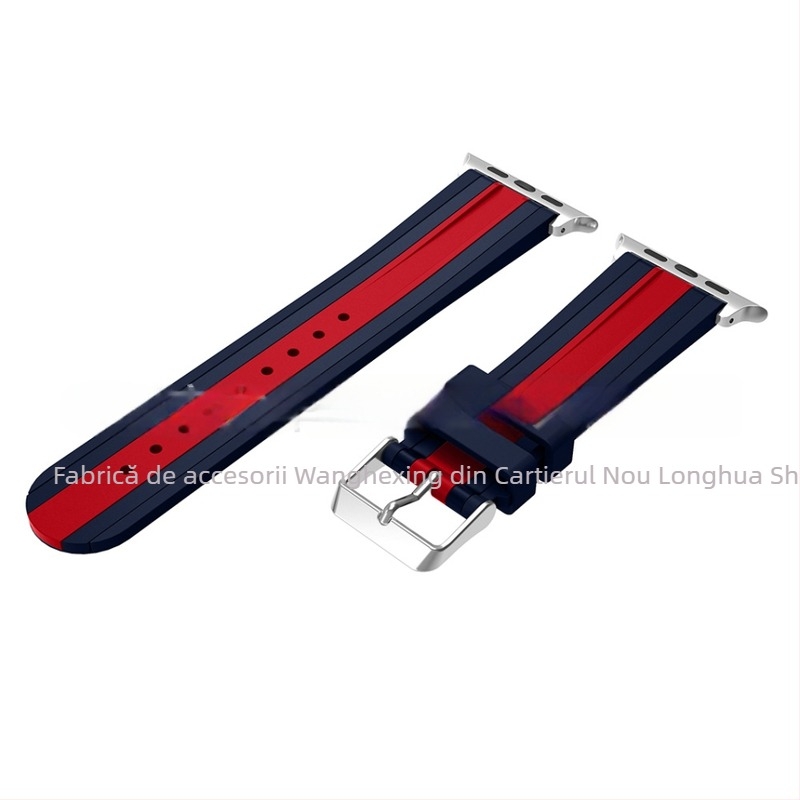 Bandă Apple Watch din silicon, sport, bi-color (Material: Silicone)