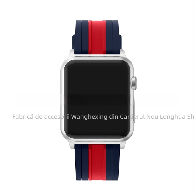 Bandă Apple Watch din silicon, sport, bi-color (Material: Silicone)