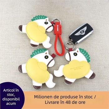 Breloc pentru geantă cu cal, zodie cal, material PU, stil nou național