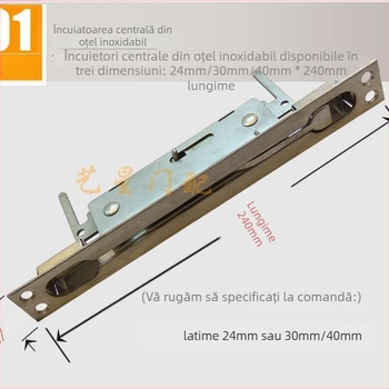 Mecanism central de încuire pentru uși din oțel inoxidabil, model YX-8036, stil modern simplu