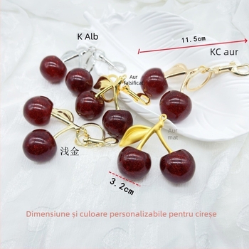 Pandantiv pentru cheiță de geantă — aliaj și rășină, electroplating, accesorii pentru geantă, model fructe, stil european-american