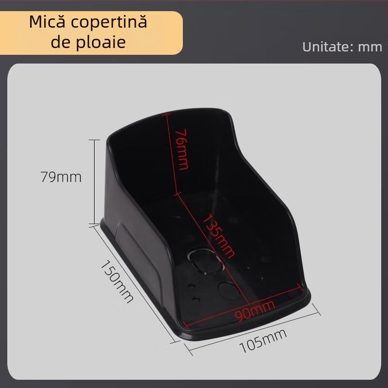 Capac transparent impermeabil pentru sistemul de control al accesului cu cititor de amprente și înregistrare a prezenței