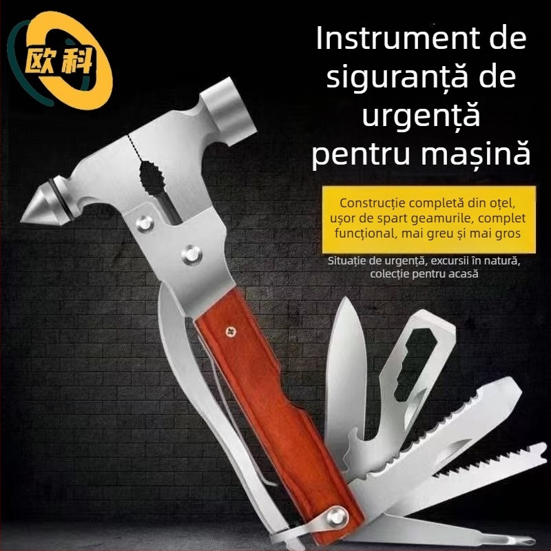 Ciocan de evacuare auto, multi-funcțional — oțel, 450 g, Brand: Altul, Personalizabil
