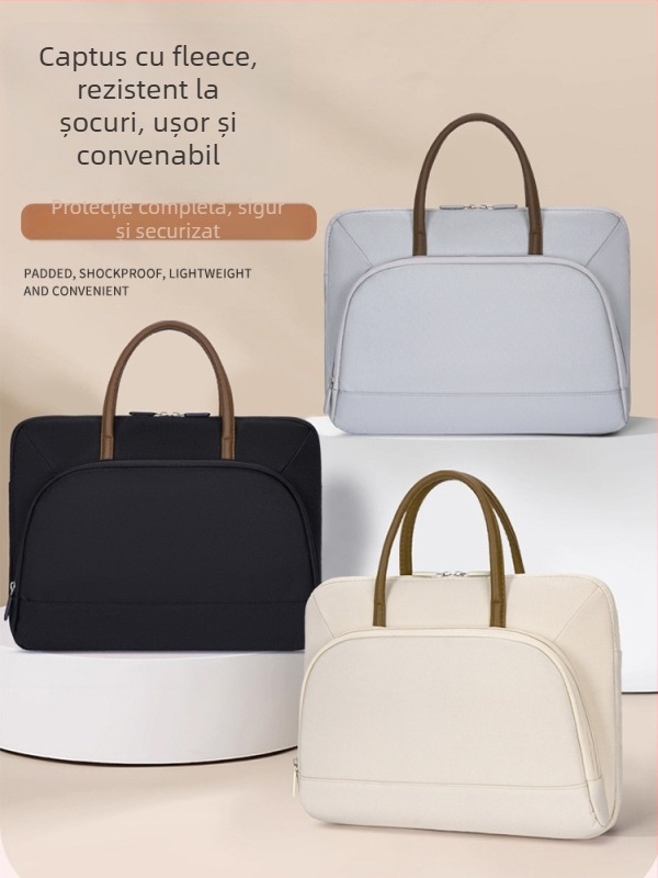 Geantă de laptop pentru femei - impermeabilă, ultra-ușoară, rezistentă la uzură, Oxford țesătură, căptușeală din poliester