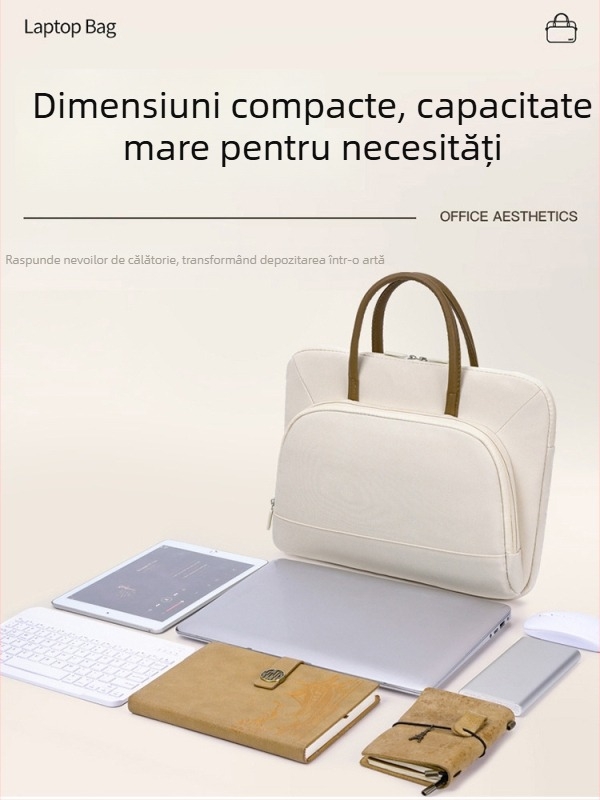 Geantă de laptop pentru femei - impermeabilă, ultra-ușoară, rezistentă la uzură, Oxford țesătură, căptușeală din poliester
