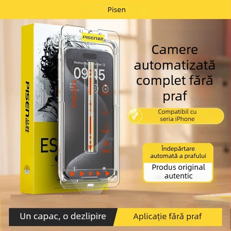 Protecție ecran din sticlă temperată pentru Apple iPhone 16 Pro Max, 15 și 14 – claritate HD, Anti-Peep, acoperire integrală a ecranului