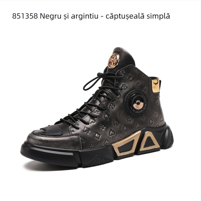 Ghete Martin, exterior din piele de primul strat, talpă PU, căptușeală din piele de porc, fermoar lateral, toc de 3–5 cm, cizme de iarnă