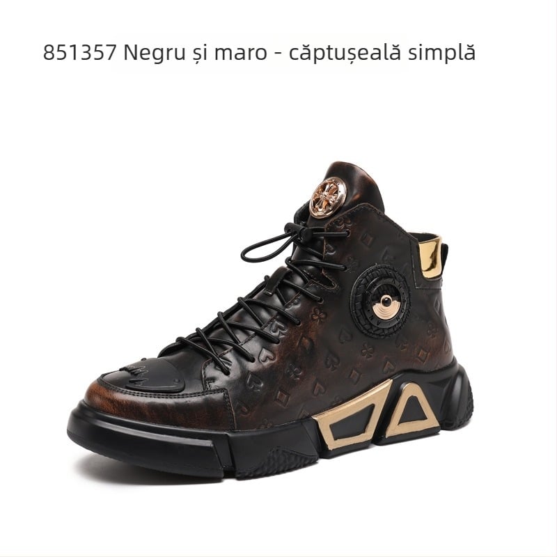 Ghete Martin, exterior din piele de primul strat, talpă PU, căptușeală din piele de porc, fermoar lateral, toc de 3–5 cm, cizme de iarnă