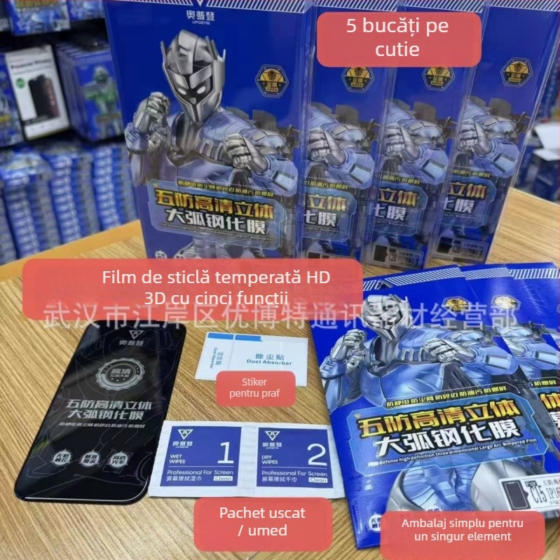 Opden protecție ecran din sticlă temperată pentru iPhone 14 Pro Max, film frontal, anti-amprente