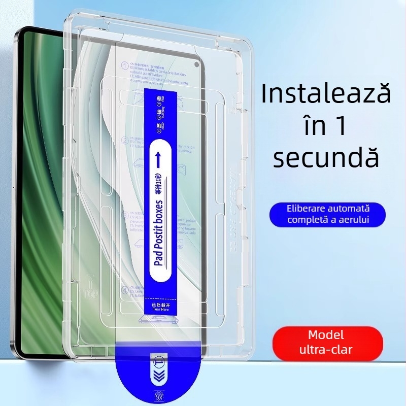 Protecție pentru ecran din sticlă temperată pentru iPad Air 11 — claritate HD, antibacterian, rezistent la praf, anti-amprente, acoperire completă a ecranului