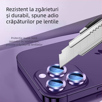 Protecție pentru obiectiv din sticlă temperată pentru dispozitive Apple – film pentru obiectiv, rezistent la șocuri
