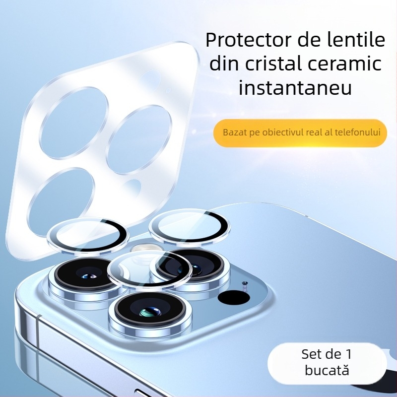 Protecție pentru obiectiv din sticlă temperată pentru dispozitive Apple – film pentru obiectiv, rezistent la șocuri
