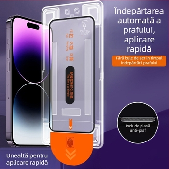 Membrane Protecție ecran din sticlă temperată pentru iPhone 16 Pro Max, acoperire completă, HD, protecție a intimității